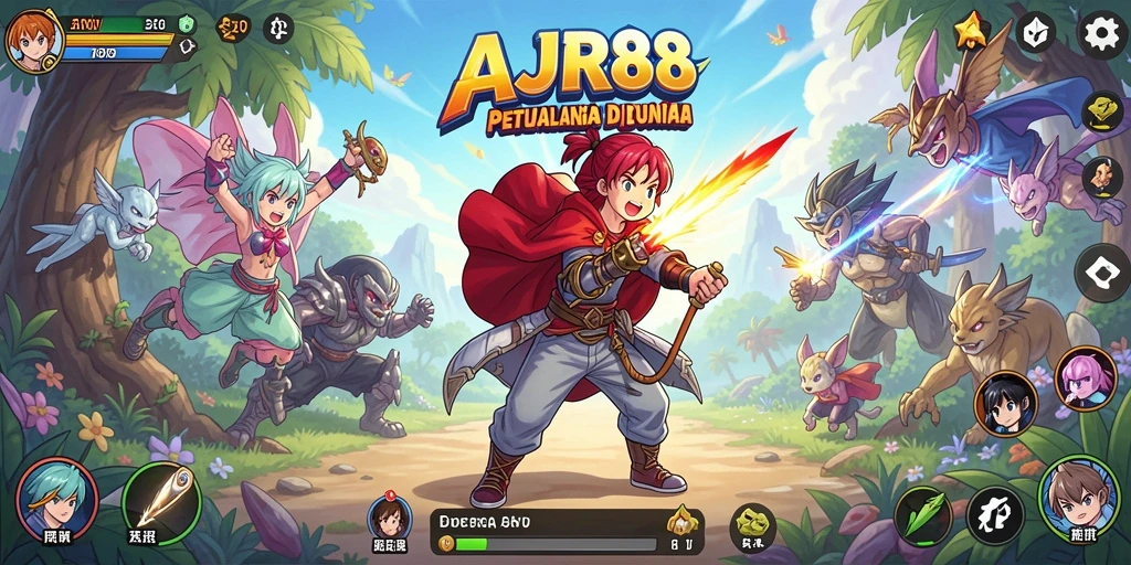 Tampilan menarik dari gameplay AJR88 dengan karakter anime.