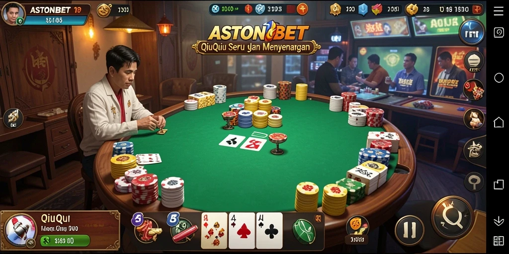 Tampilan gameplay QiuQiu yang menarik di ASTONBET.