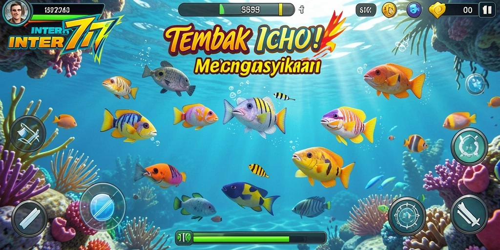 Tampilan permainan INTER77 dengan aksi menembak ikan yang menegangkan.